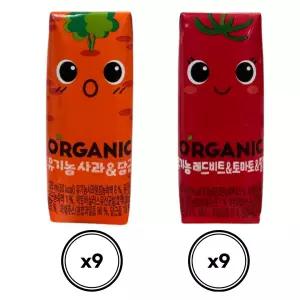 오가닉 크니쁘니 2가지맛 혼합세트 125ml 18개
