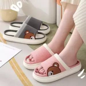 [샵앤] 커플 곰돌이 미끄럼방지 무소음 푹신 실내화 슬리퍼 WON-WSE-WFI299W