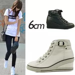 [카미엣뮤즈]kami et muse 국내생산 6cm 미들 웨지 스니커즈/운동화/스니커즈_KM14w03