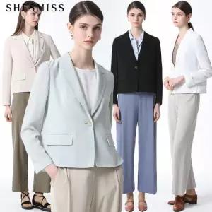 [쉬즈미스][쉬즈미스(SHESMISS)] summer 크롭 원버튼 자켓 (택가격 298000원)