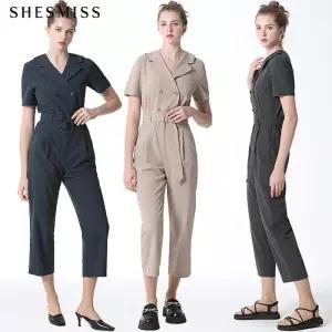 [쉬즈미스][쉬즈미스(SHESMISS)] 더블 셔츠형 점프 수트 (택가격 258000원)