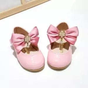 진주알 빅리본 베이비 플랫 슈즈 국산 착화감좋은신발 엘사구두 초등어린이날선물