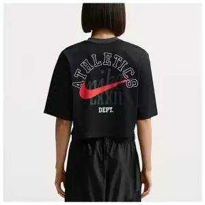 [나이키]여성 메쉬 저지 NSW 오버핏 크롭 반팔 럭비 티셔츠 IR1651-010 747964