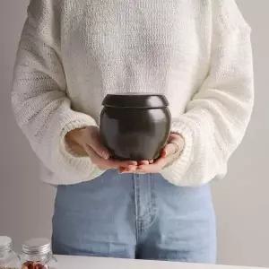숨쉬는 전통미니장독 옹기 항아리 소금 양념통 도자기항아리