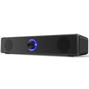 TAOTOSUNE 컴퓨터 스피커, USB-A 전원 PC 스피커, 컴퓨터, 데스크탑, 노트북, PC용 3.5mm AUX 오디오 플러그(블루투스 없음)가 장착된 유선 스테레오 데스크톱 스피커 [2026 버전]