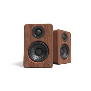 칸토 YU2 전원 데스크톱 컴퓨터 스피커 | 3인치 드라이버 3/4인치 실크 돔 트위터 | 50W RMS | 내장 USB DAC 및 AUX 입력 | 서브 아웃 | 페어 | 월넛