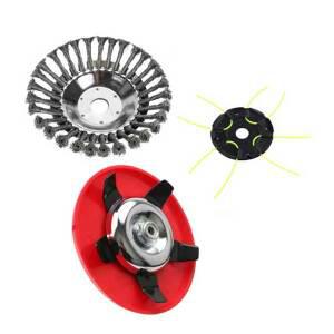 M 예초기날 강철 회전 잡초 예초 벌초 작업 제거기 솔리드 브러쉬날 깍기 풀 제거 체인 톱니 커터 안전날