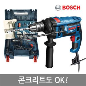 [보쉬]신형 750W전동드릴 GSB1600RE(100pcs액세사리포함)/콘크리트OK/초소형디자인/소프트그립핸들