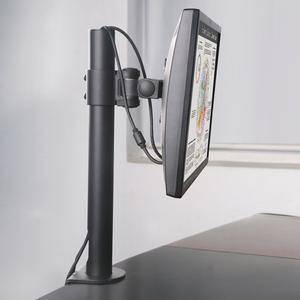 ND-4211C 대형 모니터 책상 거치대, 1단 관절 암, 14-32인치, 무게 10kg 이내, 케이블 기둥 내장, 대형 더블 클램프, 다양한 장축봉 교체 지원, 한글 설치안내서 제공