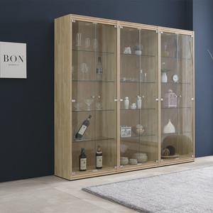 라인플러스 강화유리 장식장/LED조명추가 거실장 양주장 피큐어 프라하 레고 진열장