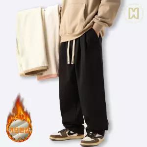 코디코치 할더 기모 팬츠 면 통 일자 남자 와이드 롱 베이직 통넓은 바지