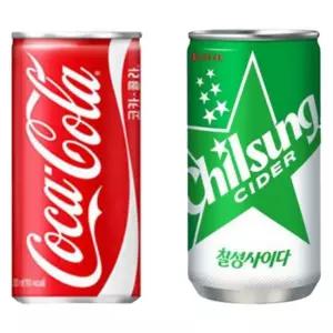 코카콜라 190ml+칠성사이다 190ml (60캔구성)