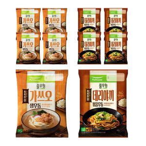 풀무원 가쓰오 생우동 192g x 5개 + 데리야끼 볶음우동 193g x 5개 촉촉한면