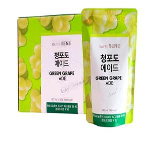 카페베네 파우치 청포도 에이드 파우치음료190ml 50개