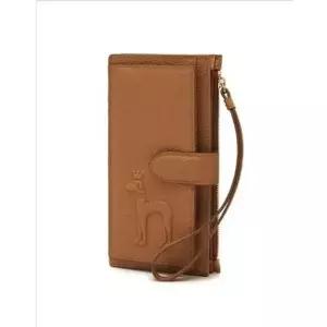 [NS홈쇼핑][헤지스ACC]브라운 가죽 엠보 퍼피 스트랩 장지갑 HIHO2E253W2[35177925]