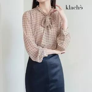 클라셰 로망아트나염타이블라우스_CB3SBL086A