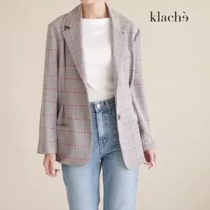 KLACHE 체크투버튼핀턱자켓_CK2FJK005A