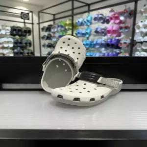 [크록스] 크록스 클래식 터보 클로그 211287-100 화이트 벨크로 고무아웃솔 미끄럼방지