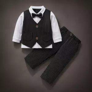 유아용 정장세트 4색상 조끼포함 남아 여아 격식있는 돌잔치 결혼식 의상