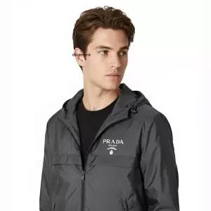 PRADA 프라다 리나일론 후드 블루종 자켓