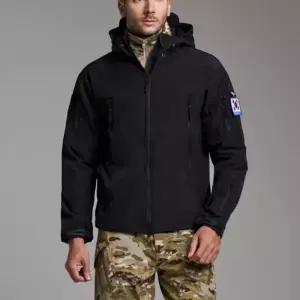 남성 밀리터리 후드 와팬 포켓 후리스 자켓 바람막이