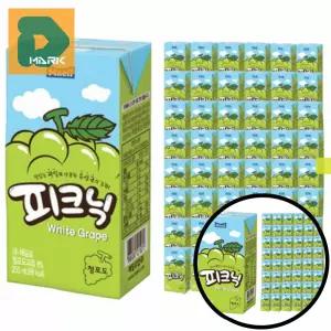 어린이간식 과일주스 48p 어린이 음료수 세트 시원한 단체 박스 음료 팩음료 주스 음료 간식 음료 청포도