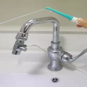 수도꼭지연결 직수형 구강세정기 베이지 블루