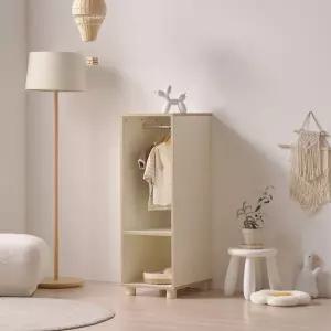 CP137 속깊은 틈새 행거 수납장(원목발) 낮은옷장 아이방옷장 2단행거 행거옷장 행거장