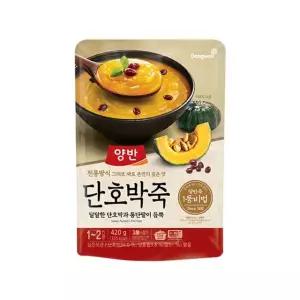 동원 양반 단호박죽 420g x 10개 호박죽 전통방식 찹쌀 멥쌀 통팥 간편식