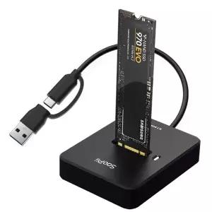 soopii M.2 NVMe SSD Gen2 10G 고속 도킹스테이션 인클로저 외장케이스 방열효과 SD02A