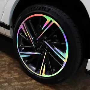 2025 액티언 20인치 휠스티커 홀로그램 카본 랩핑 튜닝 차량 용품