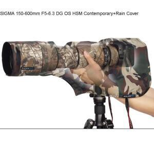 ROLANPRO 레인 커버 레인코트 XS 사이즈 SIGMA 150-600mm F5-6.3 DG OS HSM 현대 망원 렌즈  녹색 위장