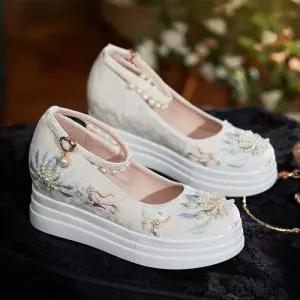 한복신발 꽃신 폐백 혼주 웨딩 한복구두 키높이 고무신 고급스러운 