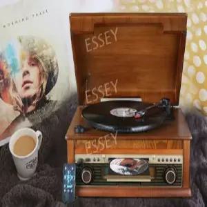 턴테이블 나무 라디오 클래식 CD 축음기 LP 전축 카세트 레코드 오디오 플레이어 블루투스