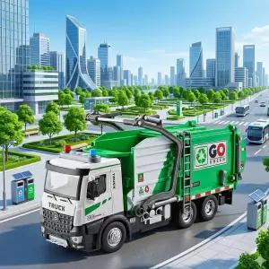 [젠토이] 대형 청소차 풀세트 / 자동 전자식 소리나는 불빛 클락션 분리수거 분리배출 다이캐스팅