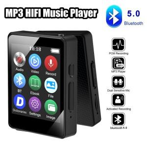 블루투스 5.0 비디오 MP3 MP4 1.78인치 풀 터치 스크린 소설 읽기 가능 미니 음악 플레이어 전자책 라디오
