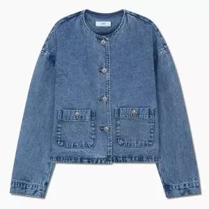 [롯데백화점]리스트 라운드넥 루즈핏 데님 자켓 SMJKB25010