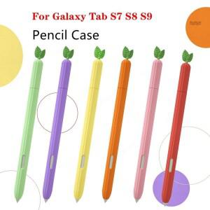 갤럭시 탭 S6 라이트 펜슬 케이스 커버, 태블릿 S6Lite S7 S8 S9 SPen 가방, 미끄럼 방지 보호 실리콘 슬