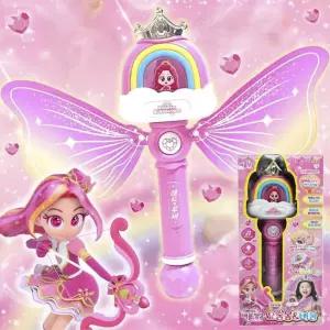 유아 레인보우버블젬 레드 비눗방울 요술봉 여아 장난감 변신 소품 마법봉 어린이