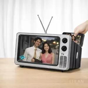 레이란 휴대폰 화면  레트로 TV 스크린 거치대 스마트폰 확대 비디오
