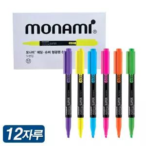 모나미 형광펜 에딩 슈퍼 600 1타 12개 하이라이터