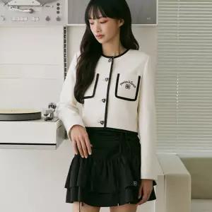 [에고이스트] [BLUE LABEL] 라운드넥 트위드 크롭 자켓 (ER2OJK51-T)