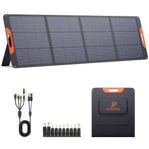 발전소용 ZOUPW 200W 휴대용 태양광 패널 23.5% 효율의 모노 접이식 충전기 잭커리 1000 V2 / BLUETTI ECOFLOW ANKER IP67 캠핑용 RV 전원 백업용 킥스탠드 4개 포함