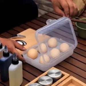 ( )에그박스 백패킹 수납 bns 투명 보관함 휴대용