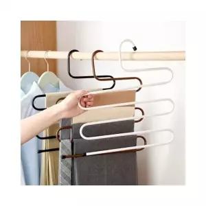 루미나D 행거 바지걸이 5단 접이식 철제옷