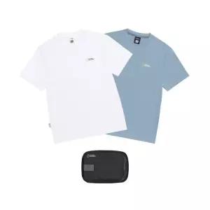 [매장정품] 내셔널지오그래픽 N265UPA910 유니 메이스 기능성 2PACK 반팔 티셔츠 STEEL BLUE 2133519