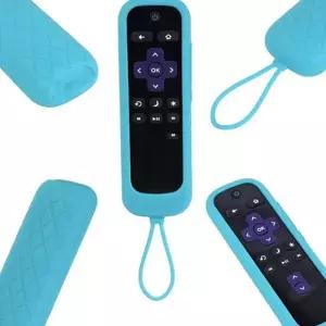 tv 리모컨 케이스 보호 실리콘 먼지 tv 리모컨 커버 방지 악세사리 소프트 미끄럼 보호용 휴대용 스트랩