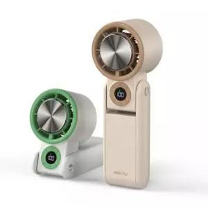 베이지 휴대용 저소음 BLDC 핸디형 손 무선 선풍기 초강력 냉각 4단계 가정 책상 탁상용 최대12시간 C타입