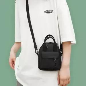 (색상 블랙)여성미니크로스백 미니 핸드폰 가방 여행 가벼운 크로스 백 블랙 가벼운미니크로스백