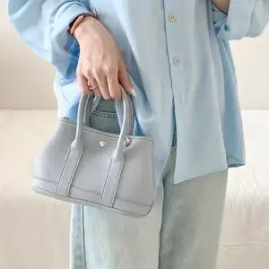 (색상 그레이(블루))여성가죽크로스백 여성 미니 가죽 크로스백 휴대폰 가방 그레이 대학생크로스백